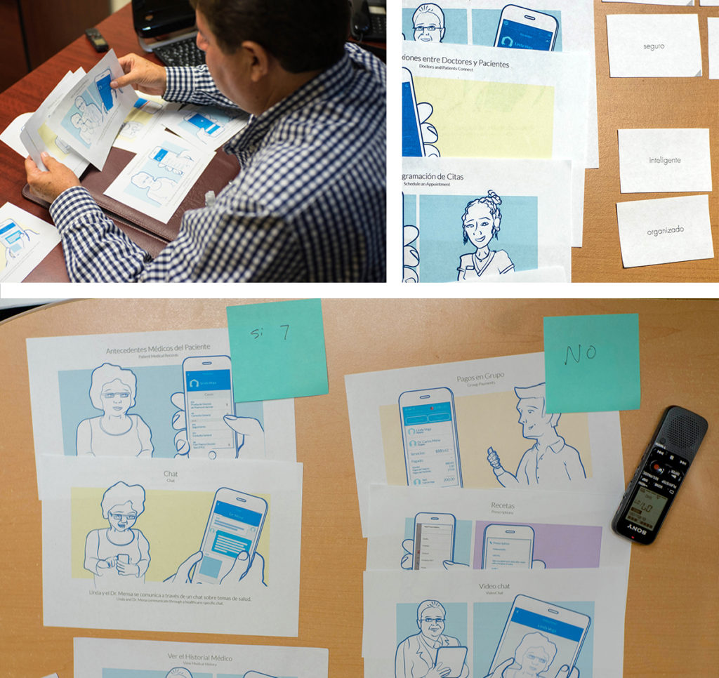 We had doctors use storyboards to build the service that would be useful in their practice.